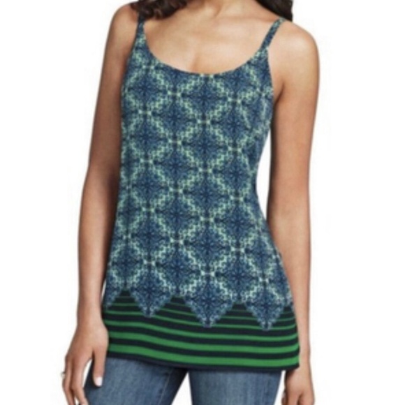 Cabi 107 Border Stripe Navy Fully Lined Camisole Size Medium - Picture 3 of 11